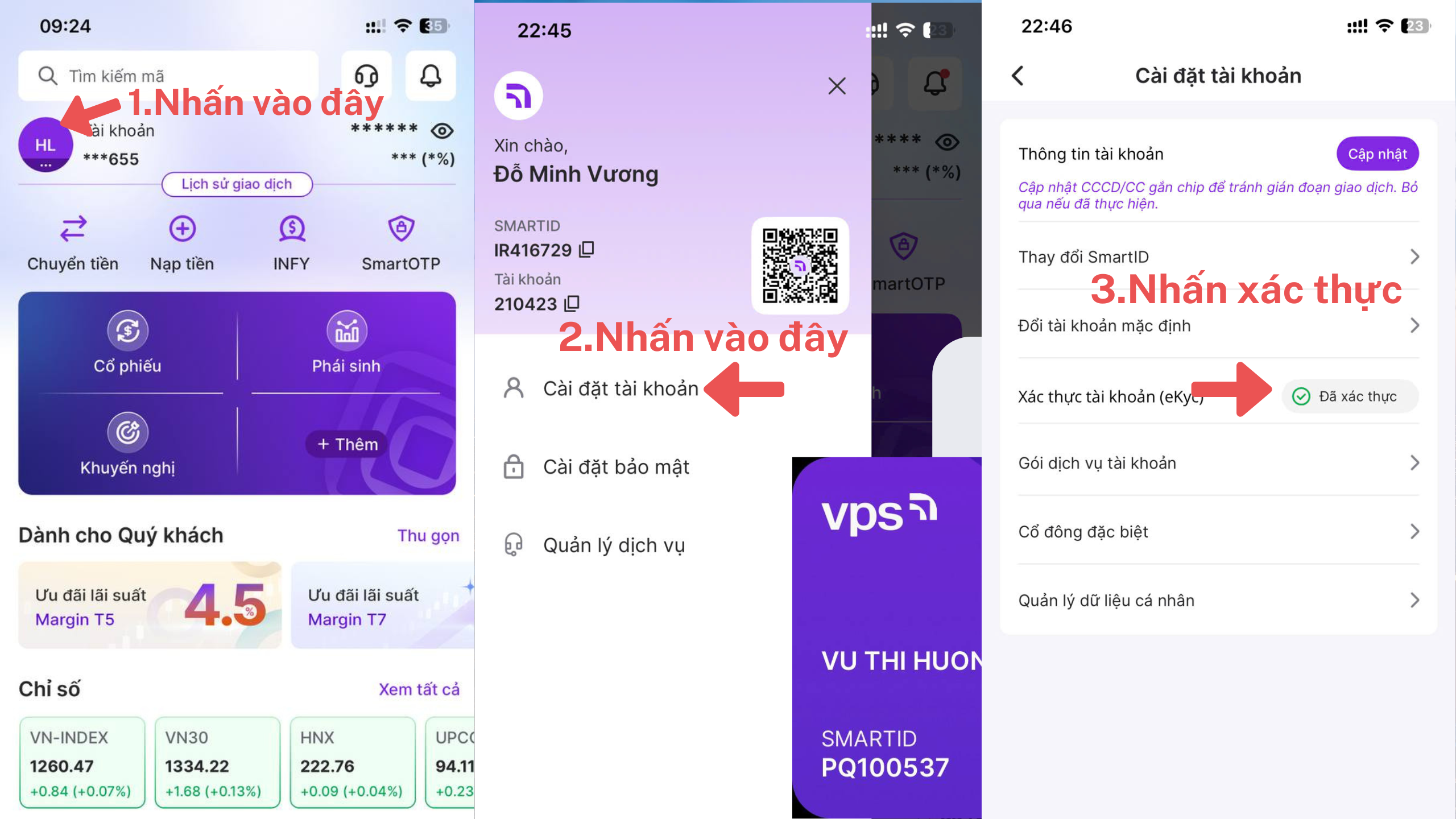 Xác thực TK VPS
